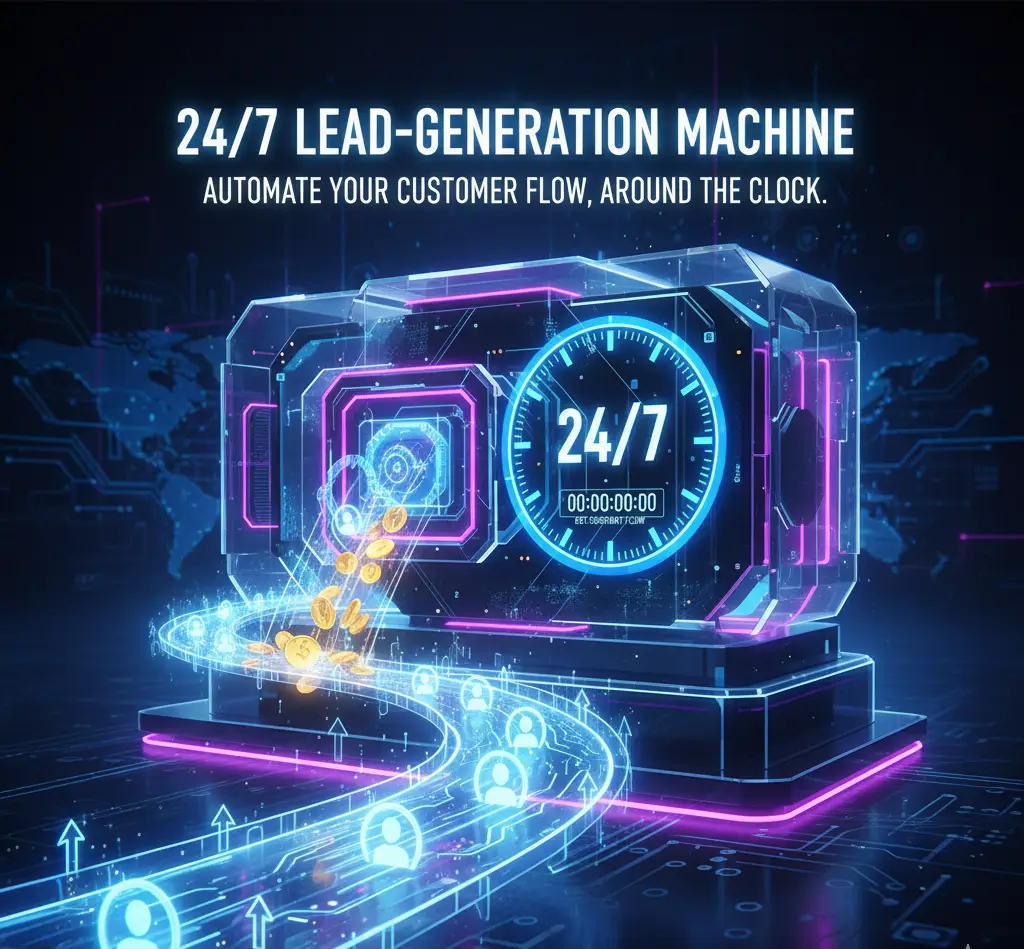 A professional lead-generation website design shown on a laptop screen.